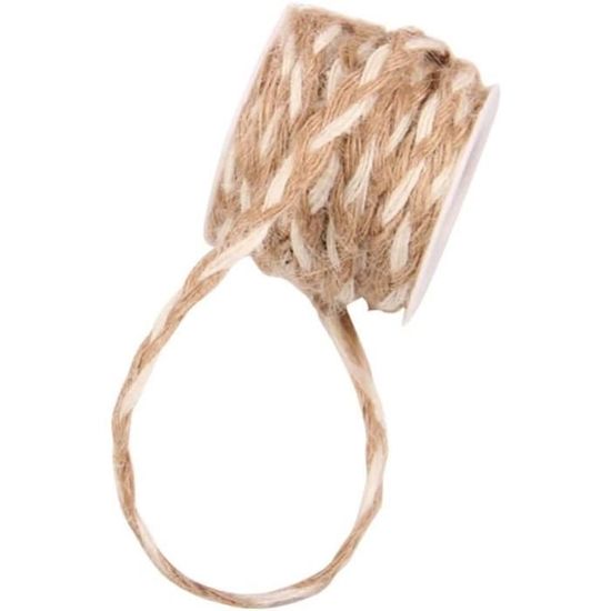 Ficelle De Jute Naturelle De 2 Mm - 3 Plis - Vert - Pour Loisirs Créatifs, Macramé, Emballage Cadeau, Emballage (avec Boîte