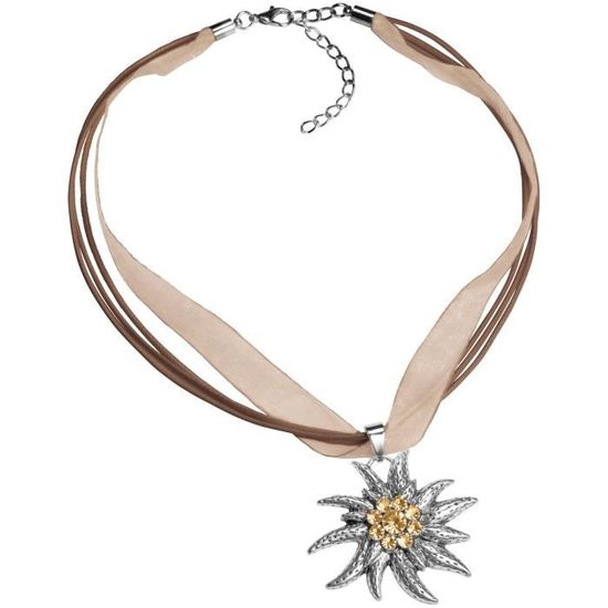 ATOSA Collier Indienne Marron – Perles Et Plumes – Accessoire Déguisement Cowboy/Indien