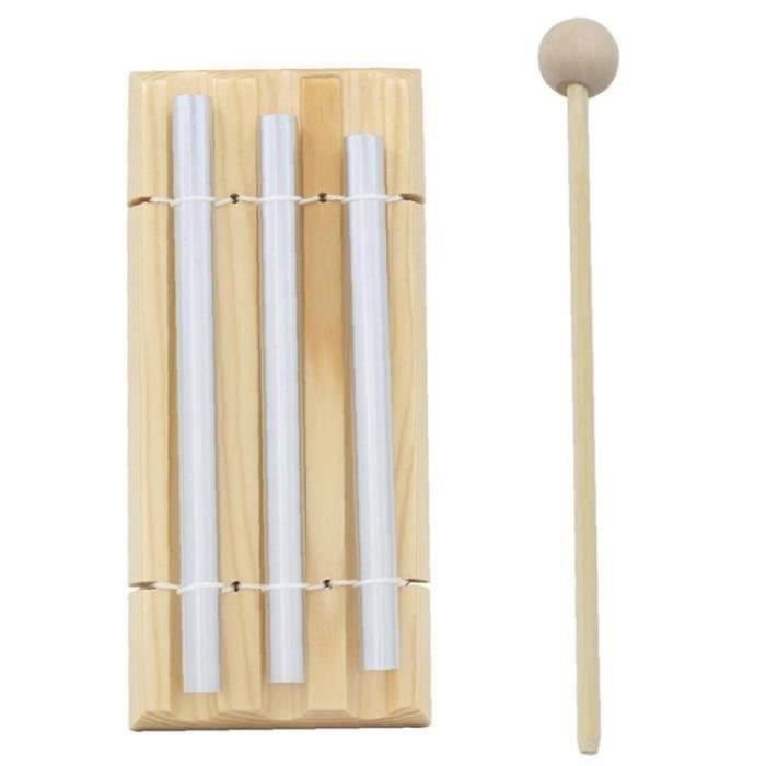 Carillon De Méditation Alnicov - En Aluminium Et Bois, Pour Yoga, Prière Ou Concentration En Classe