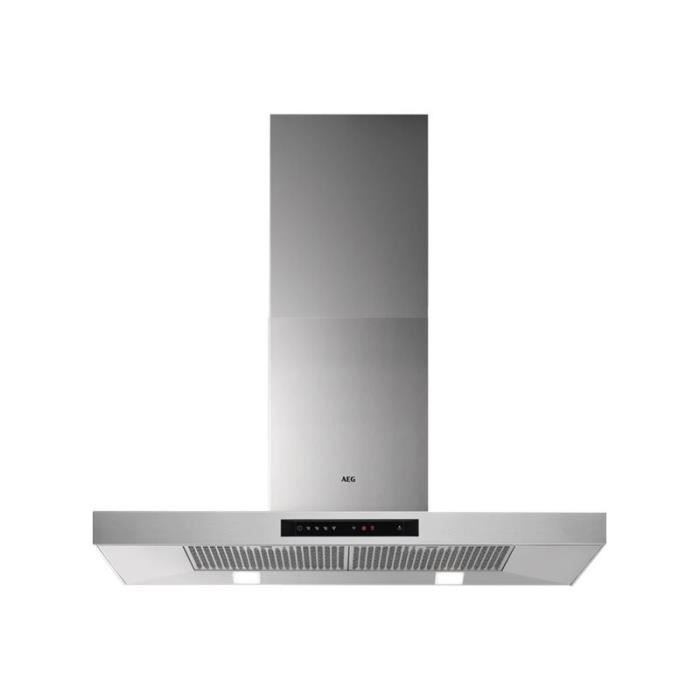 AEG DBB5960HM Hotte hotte décorative largeur : 89.8 cm profondeur : 50 cm evacuation & recyclage inox