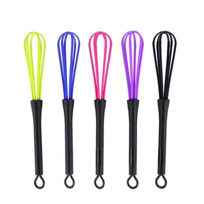 5pcs outil de mélange fouet à oeufs en plastique salon de coiffure couleur de cheveux crème de fouet