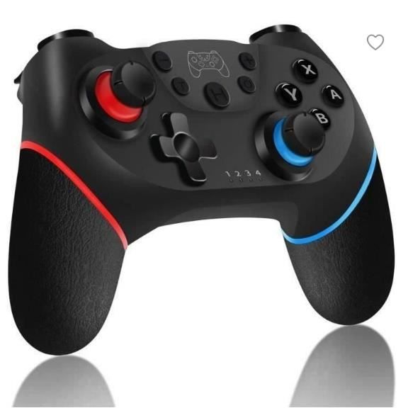 Manette sans fil pour Nintendo Switch, Bluetooth Manette Switch Pro, Switch controller avec Batterie Rechargeable-Turbo-6-Axis