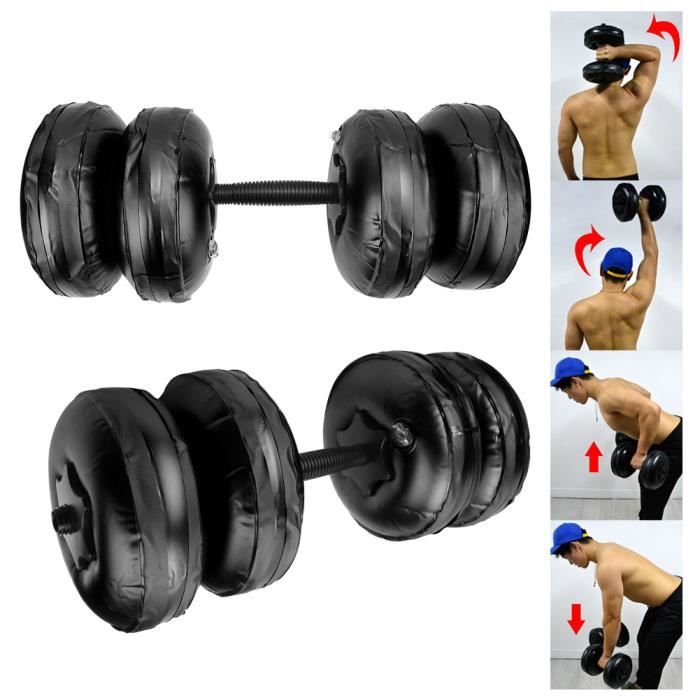 Poids de formation de muscle de bras d'haltère rempli d'eau de sécurité de remise en forme portable réglable (16‑20KG noir )SHC-1SHC