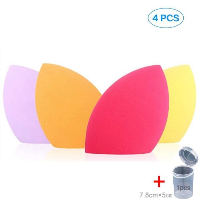 4 Pièces Oeuf de Maquillage Ensemble Éponge de Maquillage Pour Fond de Teint Multi Forme Mélangeur de Maquillage Foundation Puff