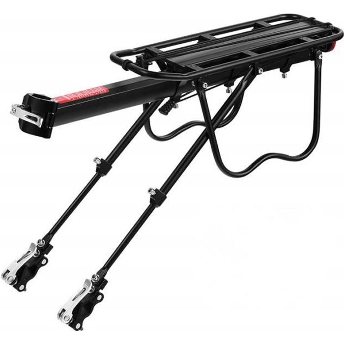 Vélo Porte Bagage, Universel Transporteur Vélo arrière Footstock Rack Aluminium Réglable Panier VTT Support Tige de Selle Vélo acces