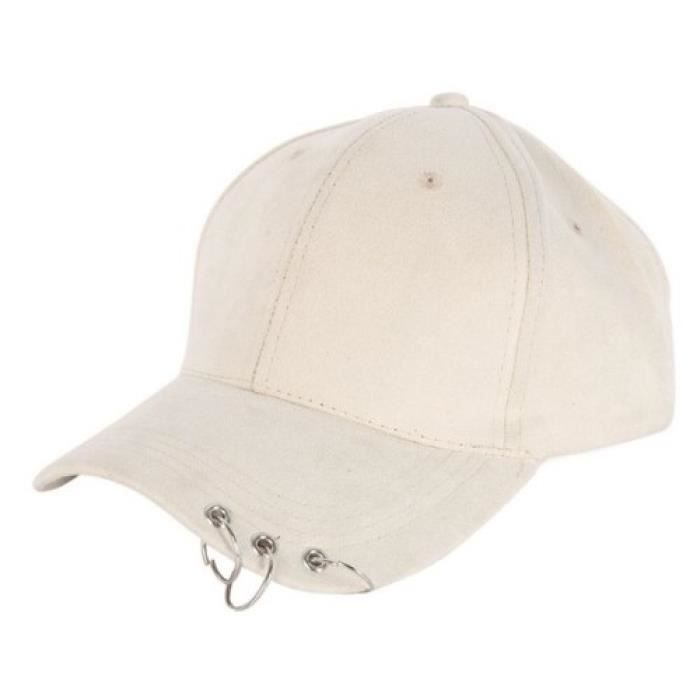 casquette avec anneaux beige