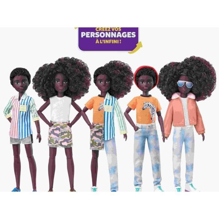 Poupées, poupons et accessoires Creatable World Kit Complet, poupée personnalisable aux cheveux bruns avec vêtements et 254300