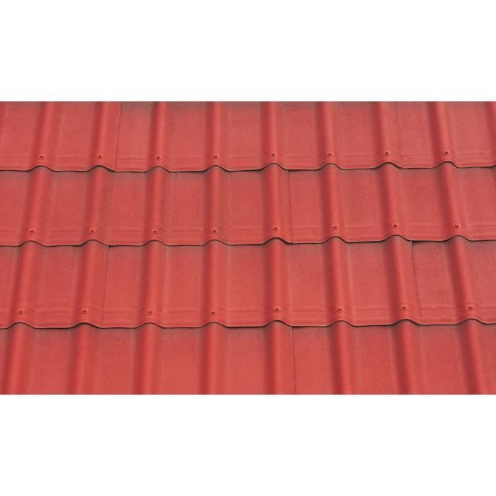 Couverture tuile modele imitation onduline onduvilla - rouge classique