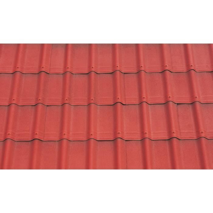Couverture tuile modele imitation onduline onduvilla - rouge classique