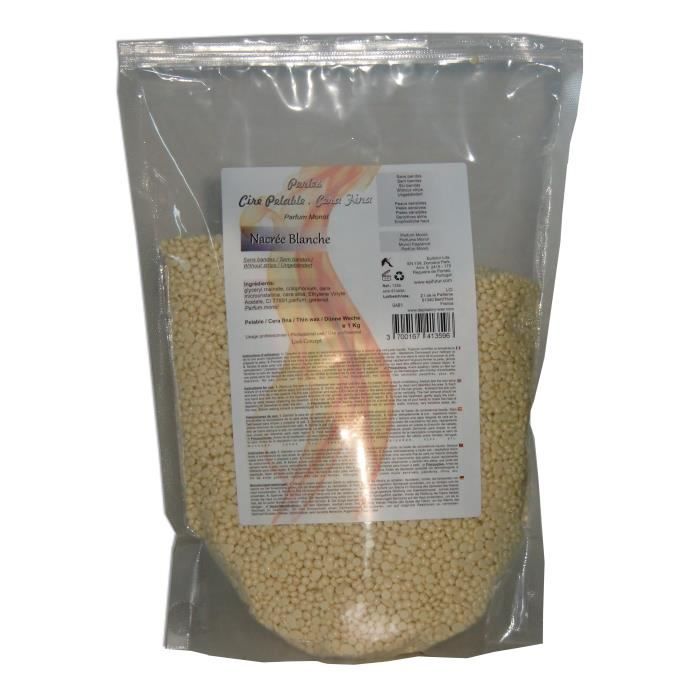 1 kg Perles cire fine - Nacrée Blanche