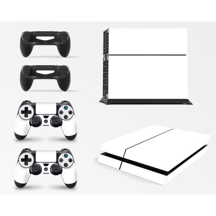 GNG PS4 Console White Colour Skin Decal Vinal Sticker + 2 Controller Skins Set