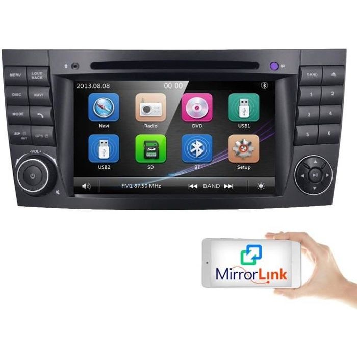 Voiture GPS DVD USB SD Bluetooth Autoradio 2 DIN Navi pour Mercedes-Benz W211 W219
