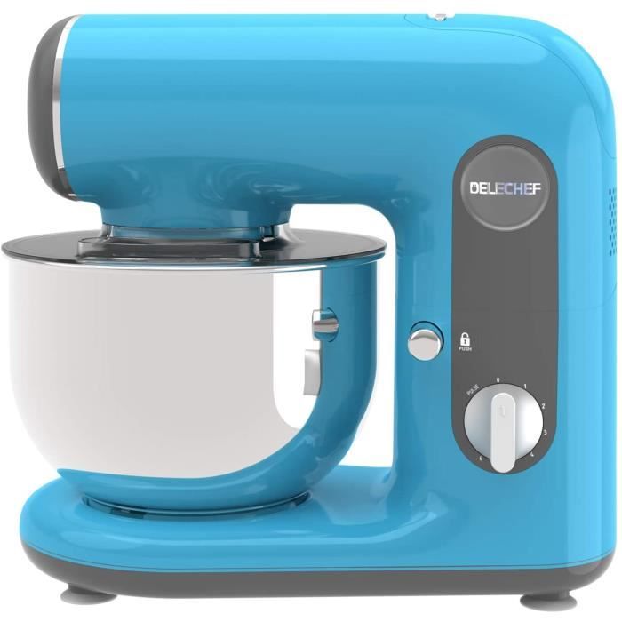 robot patissier Robot Patissier Multifonctions DELECHEF Stand Mixer Puissance de 1000W et Nombre de vitesses 6 avec bol meacutel14