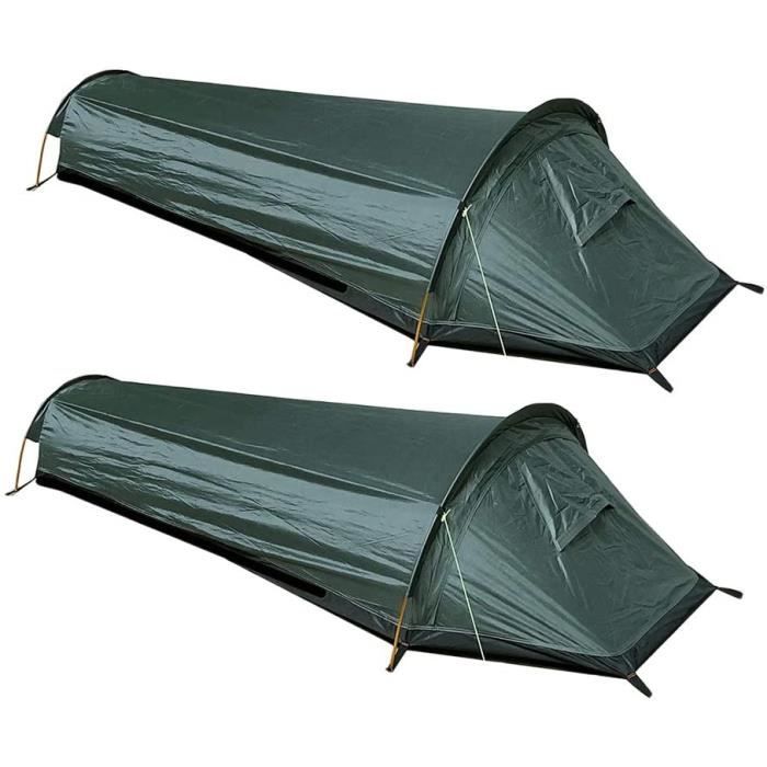 freneci 2X Tente de randonnée 1 Personne Ultra-légère 0.69kg,Sac de Couchage Adulte, Compact de Camping, Randonnée et Activités A269