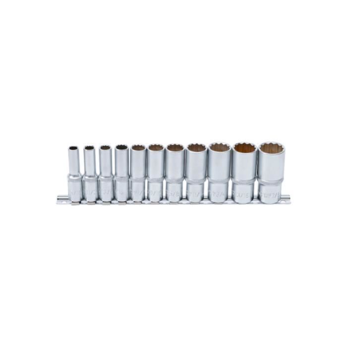 Jeu de douilles douze pans longues BGS TECHNIC - 10 mm - 11 pcs - 6859