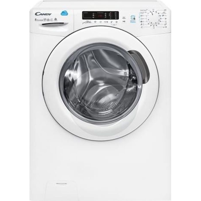 Candy SMART CSW 485D Machine à laver séchante pose libre largeur : 60 cm profondeur : 54 cm hauteur : 85 cm chargement frontal 8…