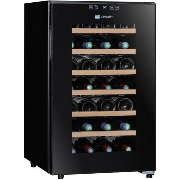 Cave de service 28 Btls Froid Statique CLIMADIFF 45cm G, CC28 Noir