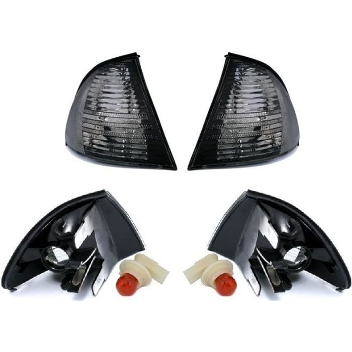2 CLIGNOTANT AVANT NOIR TRANSLUCIDE BMW SERIE 3 E46 BERLINE PHASE 1 DE 05/1998 A 08/2001