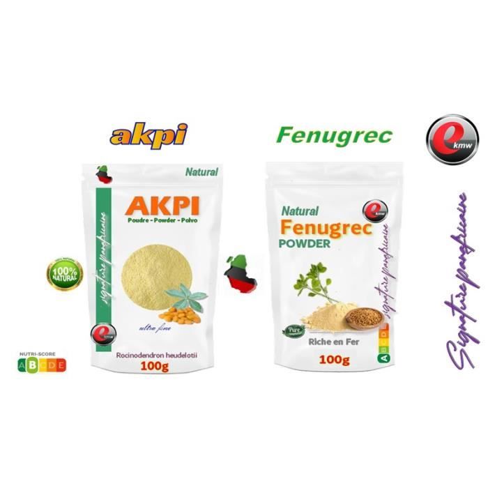 DUO de poudres Akpi + Poudre De Fenugrec - sélection panafricaine - 2X100g