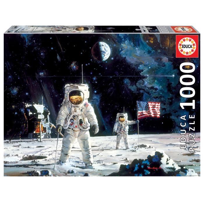 EDUCA - Puzzle - 1000 FIRST MEN ON THE MOON, ROBERT MCCALL