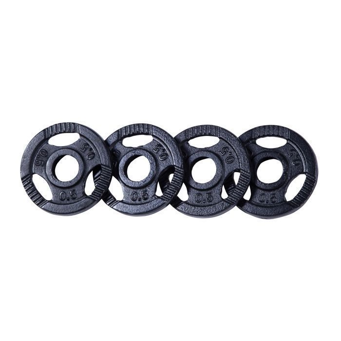 Lot de 4 disques en fonte avec poignées de 0,5 kg - Noir - 2 KG