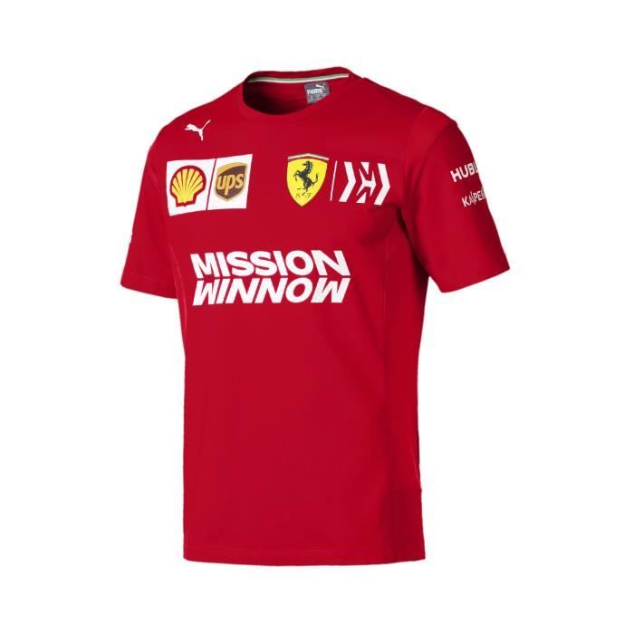 T-shirt FERRARI Team 2019 rouge pour homme