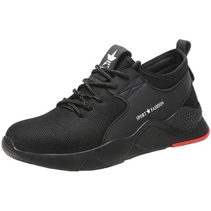 Chaussure de Sécurité Homme Embout Acier Légère Confortable Basket de Sécurité Antidérapante Antistatique