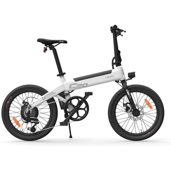 Vélo électrique, HIMO C20 Ebike Pliant léger 250 W Moteur 36 V avec pédale Vitesse maximale 25 km/h Capacité de Charge 100 kg Blanc