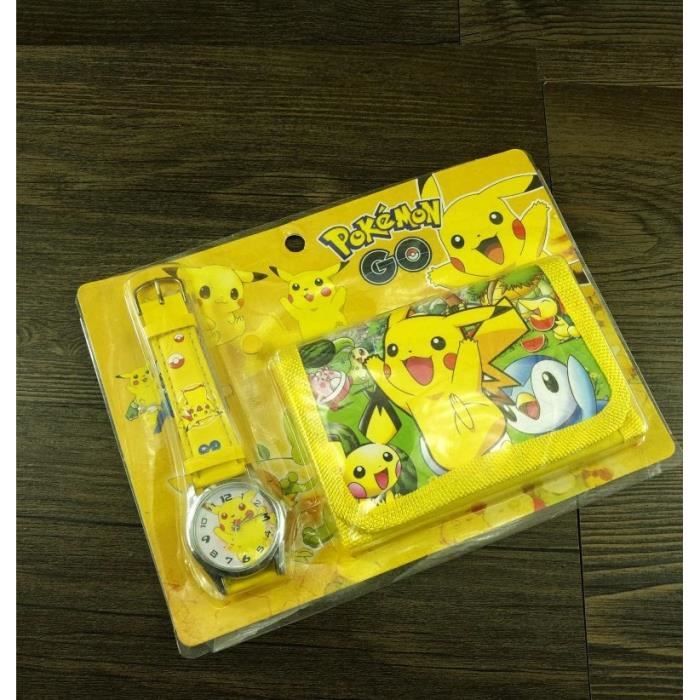 Ensemble Montre + Portefeuille POKEMON PIKACHU classique