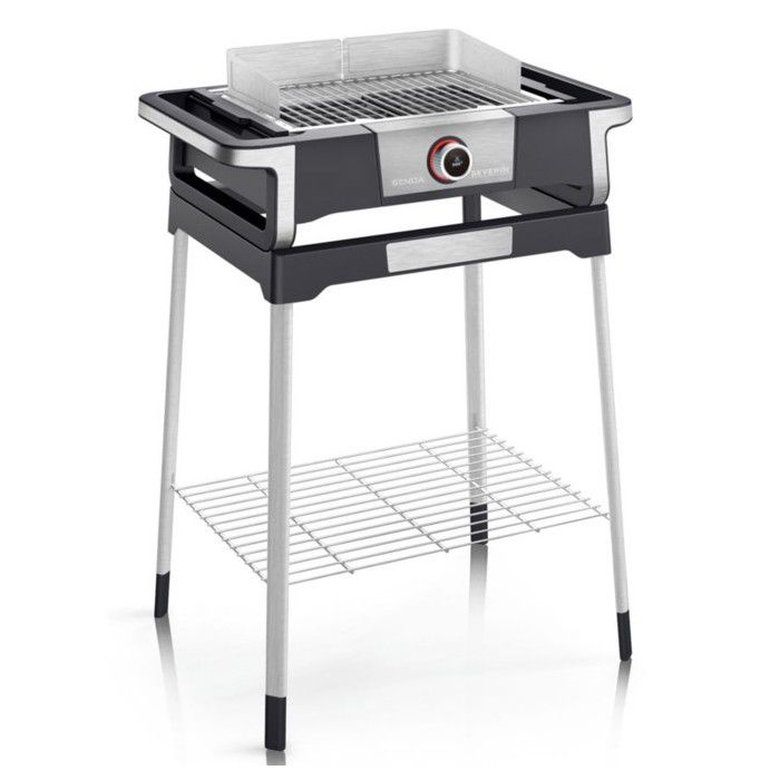 severin - barbecue électrique sur pieds 3000w noir/inox - pg8118