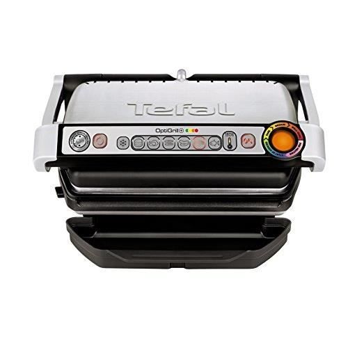 Tefal GC713D40 Grill Electrique en Acier Inoxydable OptiGrill, 2000 W, Silver