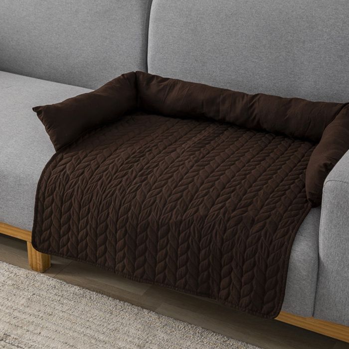 Comparer les prix de Matelas imperméable pour chien - Housse de canapé antidérapante -panier pour chien -Tapis de protection lavable75x75cmCafe
