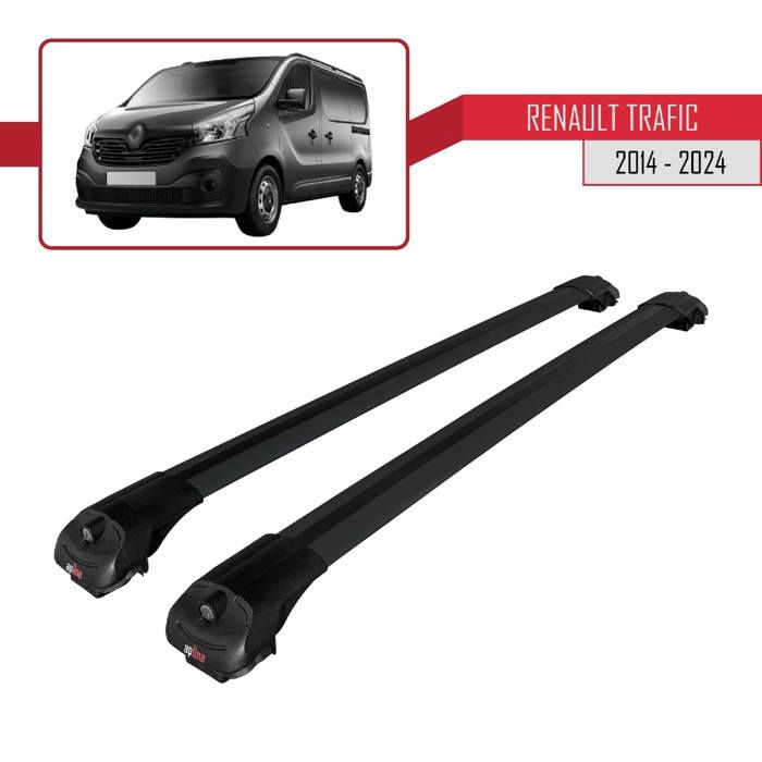 Barres De Toit Alu Compatibles Renault Trafic 2 (X83) 2001-2014 – Amovibles, 75kg