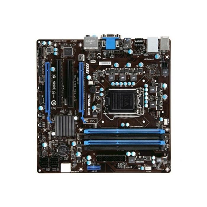 Carte mère MSI B75MA-G43 Intel B75 LGA 1155 4xDDR3 SDRAM 32 Go Micro ATX - Msi