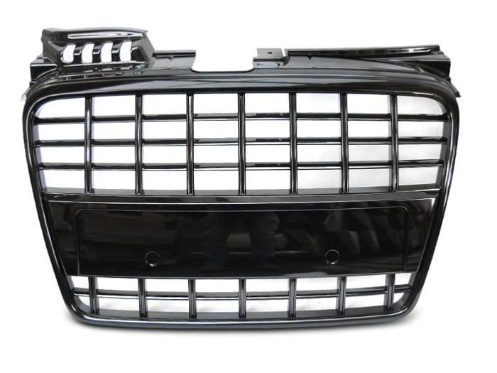 Calandre pour Audi A4 B7 de 2004 a 2008 Look Sport noir Glossy-28648380