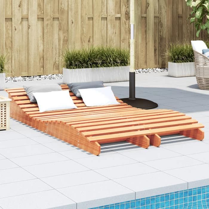 vidaXL Lot de 2 Chaises Longues Bain de Soleil Transat de Terrasse Siège de Jardin Patio Balcon Extérieur Cire 844651