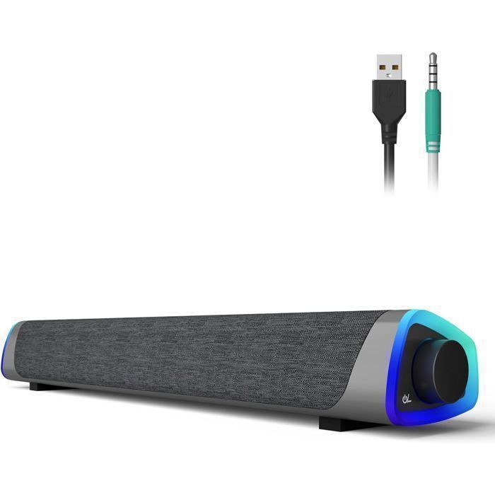SOULION R30 Enceintes PC  barre de son lumières LED