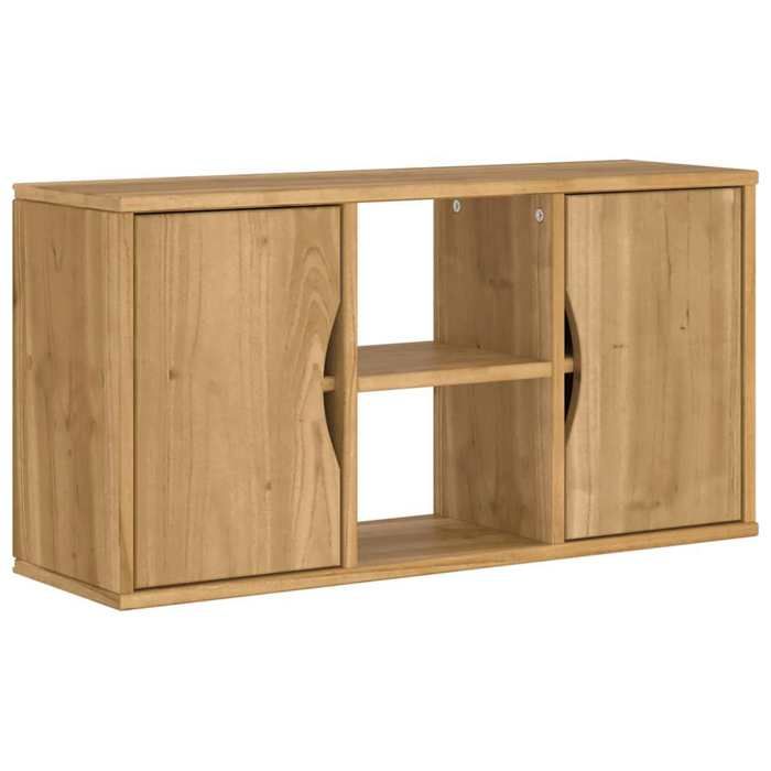 Console TV VENT-FLASH - Banc TV Meuble TV - ODDA 79x24x40 cm bois massif pin - Meuble de Salon（98358）ZLH