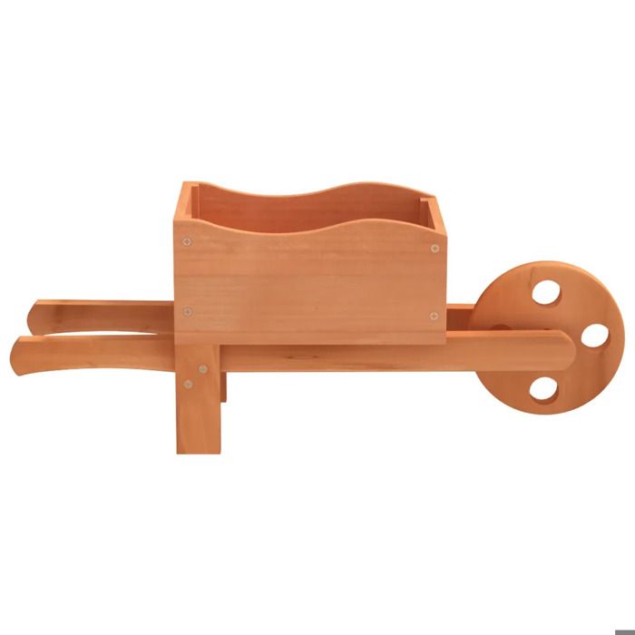 vidaXL Jardinières brouette 47x15x19 cm bois de sapin - vue 2