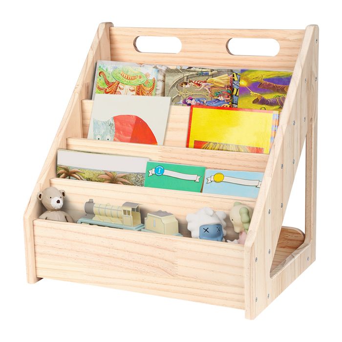 SUPFINE Bibliothèque Enfant en bois Étagère à Livres Rangement Livre et Magazines à Grande capacité pour Chambre denfant