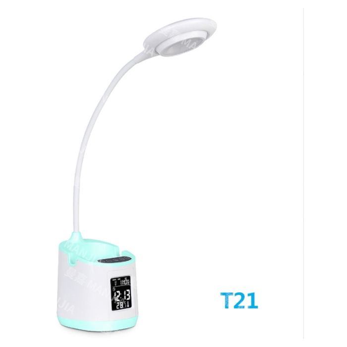 modes déclairage porte-stylo lampe de table avec calendrier réveil apprentissage lecture pliable multifonctionnel led pL181