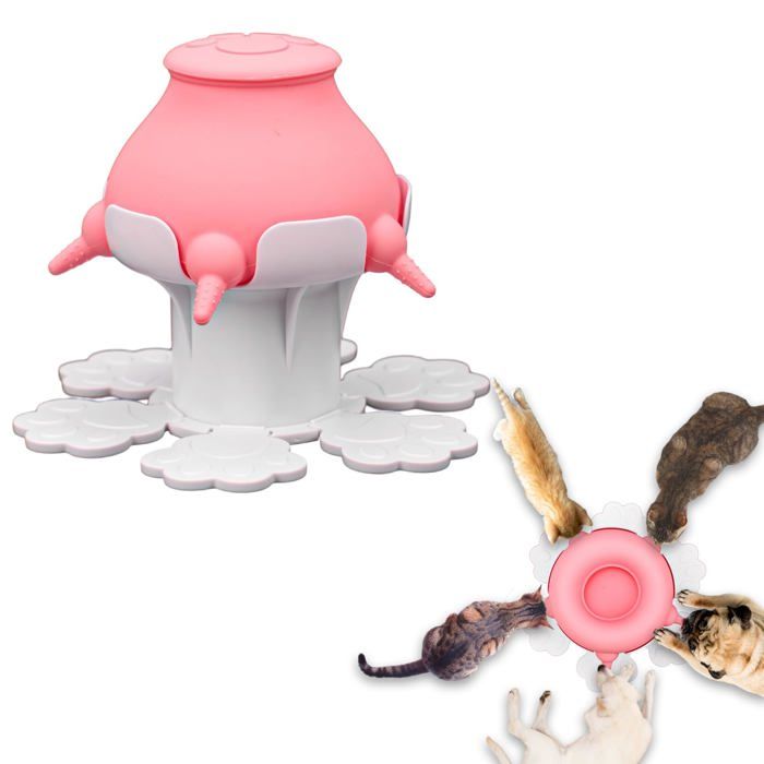 Mangeoires pour Chiots pour Chiots Multiples Mangeoire pour Chiot en Silicone à Hauteur Réglable de 300ml