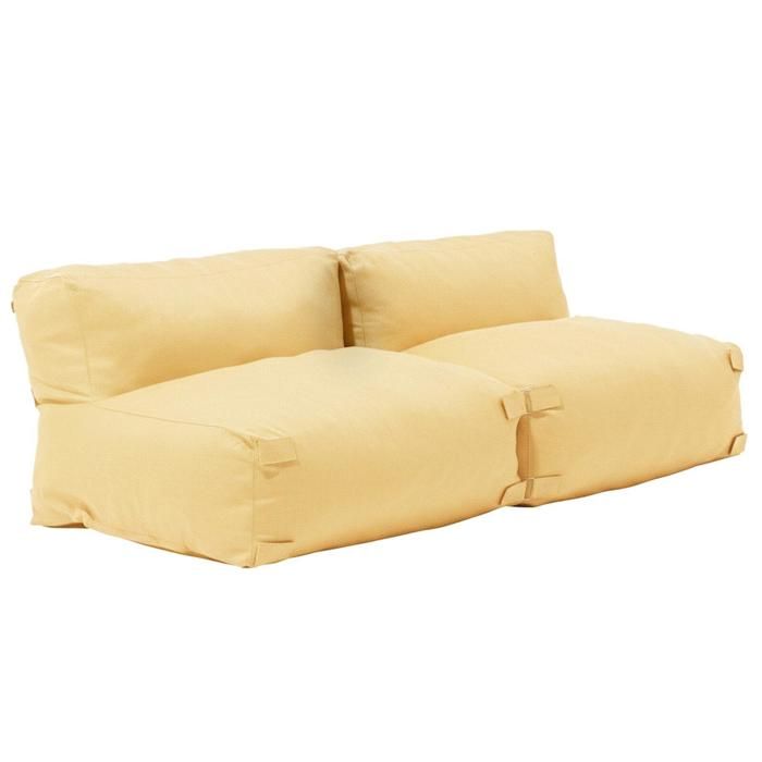Salon de jardin modulable 2 places jaune clair  Mixi Oviala