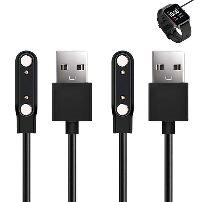 2pcs Universel Chargeur Montre Connectée2 Pins 7.62mmMagnétique Chargeur Smart WatchChargement Rapide et SécuriséCompatible
