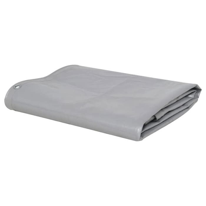 BURKE@ Gris Bâche 650 g / m² 3x4 m Gris 8.6 kg Haute qualité  A13567