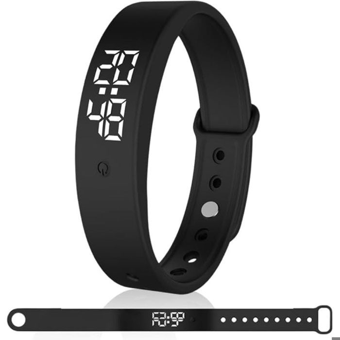 Montre-réveil vibrante pour gros dormeurs—Bracelet-réveil étanche pour hommes et femmes—Alarme vibrante portable pour le poignet Montre-réveil vibrante pour gros dormeurs—Bracelet-réveil étanche pour hommes et femmes—Alarme vibrante portable pour le poignet