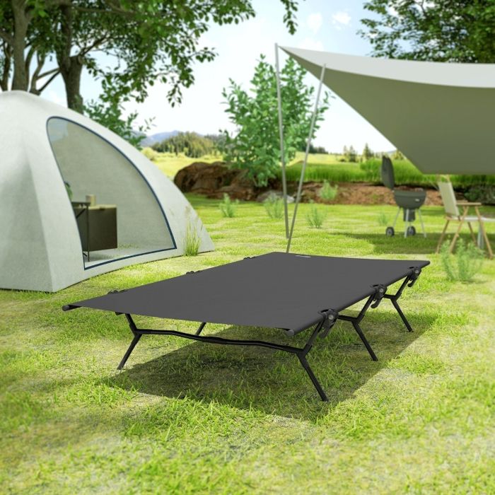 Lit De Camp Pliant COSTWAY 190x73x42 Cm – Avec Poche Latérale Et Sac De Transport En Oxford, Capacité 205 Kg