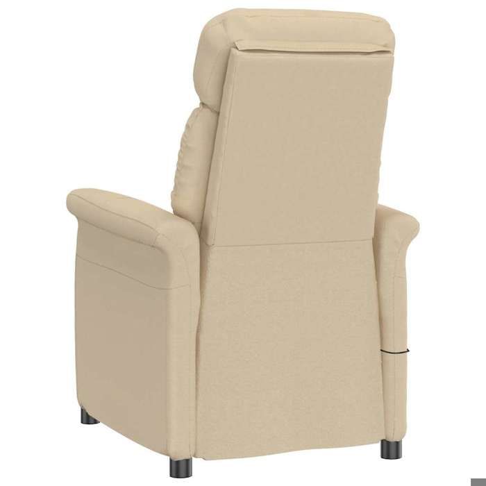Fauteuil électrique - Crème - Fauteuil Massant - 1 personne - Crème 70.5x96.5x95 cm Tissu et métal F2018