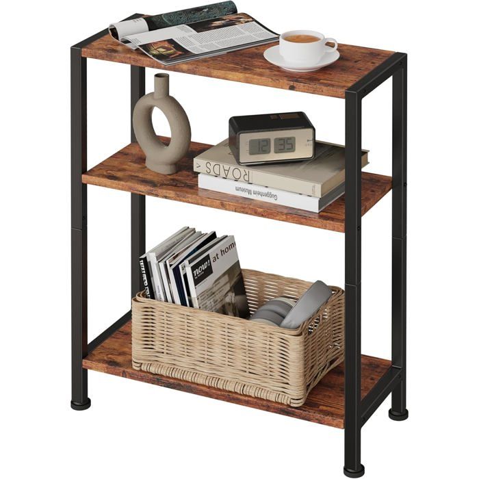 Table dAppoint Étroite - Meuble Bout Canapé et Table de Chevet - Pour Salon Chambre Bureau dans Espaces Étroits