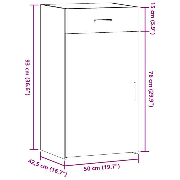 Rangement de cuisine - Buffet blanc 50x425x93 cm bois dingénierie - Buffet Vaisselier Rangement@261213